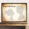 Daniel Bedingfield If You're Not The One Man Lady Couple Song Lyric Quote Print