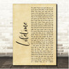 Justin Bieber Lifetime Rustic Script Song Lyric Print