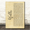 Kings Of Leon Walls Rustic Script Song Lyric Print