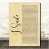 Kirk Franklin I Smile Rustic Script Song Lyric Print