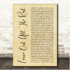 Linkin Park Leave Out All The Rest Rustic Script Song Lyric Print