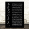 Darren Hayes I Can't Ever Get Enough Of You Black Script Song Lyric Quote Print