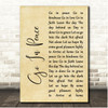 Sam Baker Go In Peace Rustic Script Song Lyric Print