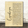 Scott Walker Copenhagen Rustic Script Song Lyric Print