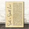 Scott Walker Such a Small Love Rustic Script Song Lyric Print