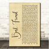 The HamilTones Best Friend Rustic Script Song Lyric Print