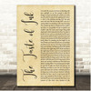 The Used The Taste of Ink Rustic Script Song Lyric Print