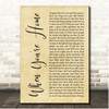 Tyler Shaw When Youre Home Rustic Script Song Lyric Print