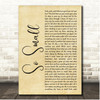 Carrie Underwood So Small Rustic Script Song Lyric Print