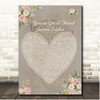 James Taylor You've Got A Friend Shabby Chic Floral Heart Grey Song Lyric Print