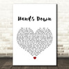 Dashboard Confessional Hands Down White Heart Song Lyric Quote Print