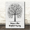 Lionel Richie Dance the Night Away Music Script Tree Song Lyric Print