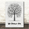 N-Dubz We Dance On Music Script Tree Song Lyric Print