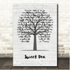 Amos Lee Sweet Pea Music Script Tree Song Lyric Print