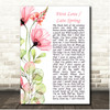 Mitski First Love Late Spring Poppy Flower Script Song Lyric Print