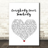 Dean Martin Everybody Loves Somebody White Heart Song Lyric Quote Print