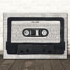 Billie Eilish The 30th Music Script Cassette Tape Song Lyric Print