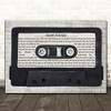The Police Secret Journey Music Script Cassette Tape Song Lyric Print