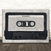 Def Leppard Photograph Music Script Cassette Tape Song Lyric Print