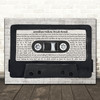 Elton John Goodbye Yellow Brick Road Music Script Cassette Tape Song Lyric Print