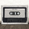 George Michael Father Figure Music Script Cassette Tape Song Lyric Print