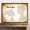 Dido Thank You Man Lady Couple Song Lyric Quote Print