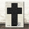 Jelly Roll Save Me Script Christian Memorial Cross Song Lyric Print