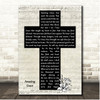 John Newton Amazing Grace Script Christian Memorial Cross Song Lyric Print