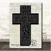 Vertical Worship Hidden Places Script Christian Memorial Cross Song Lyric Print