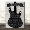 Ned Miller From A Jack To A King Electric Guitar Music Script Song Lyric Print