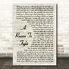 Disturbed A Reason To Fight Vintage Script Song Lyric Quote Print