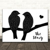 Brandi Carlile The Story Black & White Lovebirds Song Lyric Print