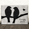 Van Morrison Crazy Love Music Script Lovebirds Song Lyric Print