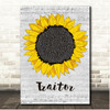 Olivia Rodrigo Traitor Script Sunflower Song Lyric Print