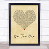 Dua Lipa Be The One Vintage Heart Song Lyric Quote Print