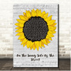 Billie Holiday On The Sunny Side Of The Street Script Sunflower Song Lyric Print