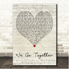 John Travolta & Olivia Newton-John We Go Together Script Heart Song Lyric Print