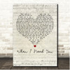 Julio Iglesias When I Need You Script Heart Song Lyric Print