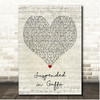 Kate Bush Suspended in Gaffa Script Heart Song Lyric Print