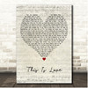 Kelly Rowland This Is Love Script Heart Song Lyric Print