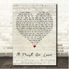 LABI SIFFRE It Must Be Love Script Heart Song Lyric Print
