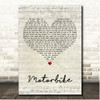 Leon Bridges Motorbike Script Heart Song Lyric Print