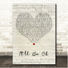 Limp Bizkit It'll Be Ok Script Heart Song Lyric Print