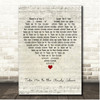 LMC vs. U2 Take Me to the Clouds Above Script Heart Song Lyric Print