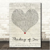 Lord Echo Thinking of You Script Heart Song Lyric Print