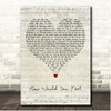 Louis Berry How Would You Feel Script Heart Song Lyric Print