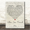 Lucero When You Found Me Script Heart Song Lyric Print