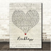 Madison Beer Reckless Script Heart Song Lyric Print