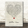 Manu Pilas Bella Ciao Script Heart Song Lyric Print