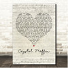 MC Devvo Crystal Meffin Script Heart Song Lyric Print